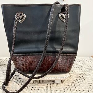 Vintage Brighton two tone braided handle purse